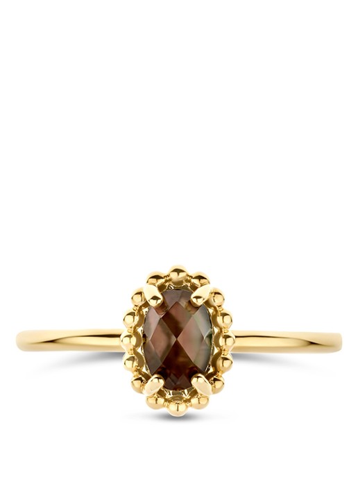 Blush Ring van 14 karaat geelgoud  1272YBQ  - voorkant 4 goud