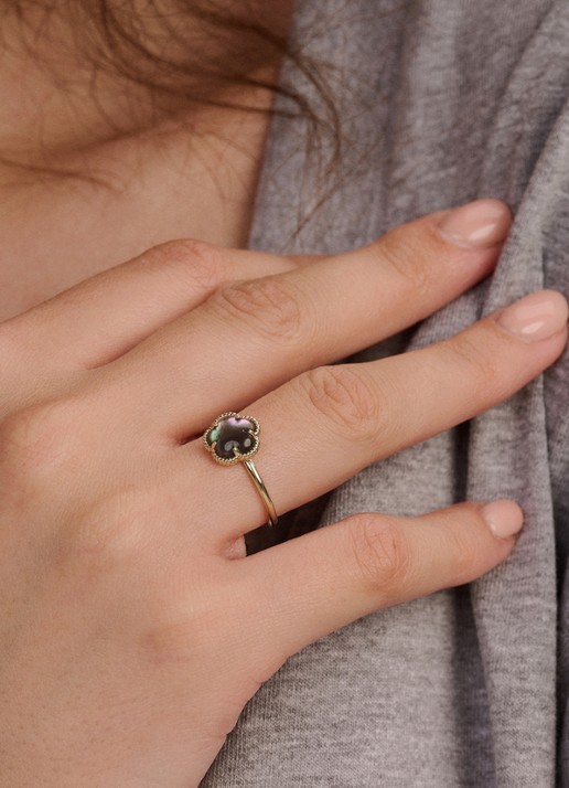 Blush Ring van 14 karaat geelgoud 1281YBQ  - voorkant 5 geelgoud