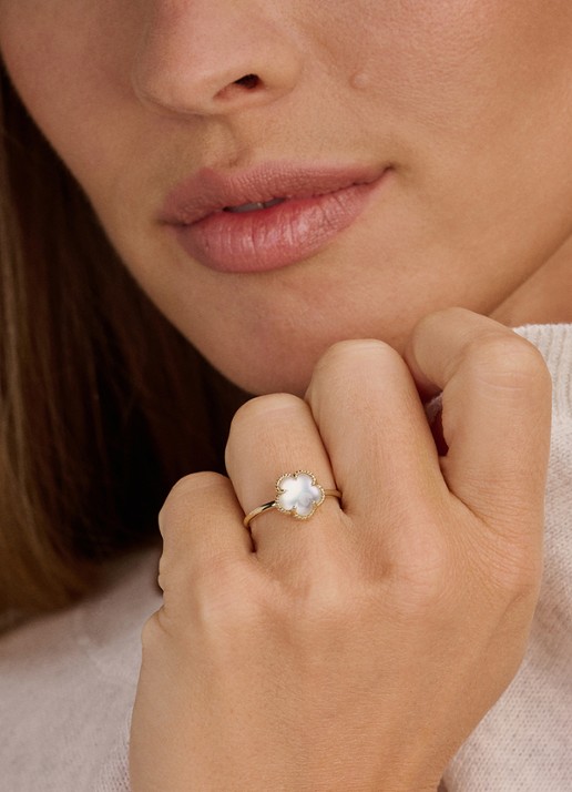 Blush Ring van 14 karaat geelgoud 1281YMQ - voorkant 5 geelgoud