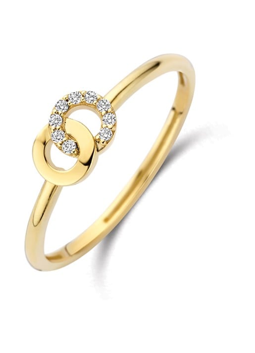 Blush Ring van 14 karaat geelgoud 1282YZI  - voorkant geelgoud