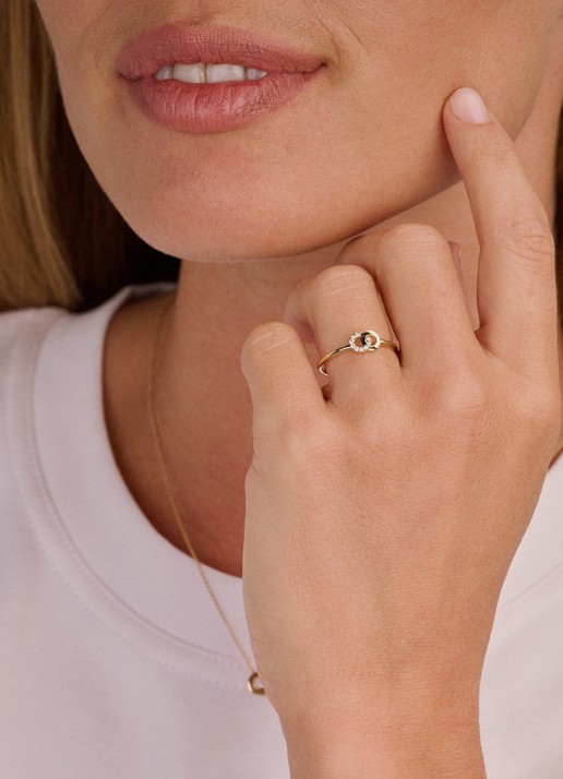 Blush Ring van 14 karaat geelgoud 1282YZI  - voorkant 2 geelgoud