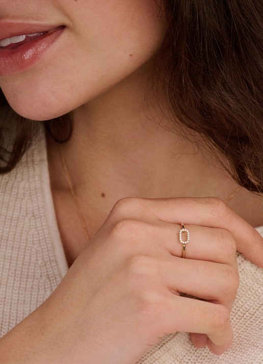 Blush Ring van 14 karaat geelgoud 1289YZI  - voorkant 5 geelgoud