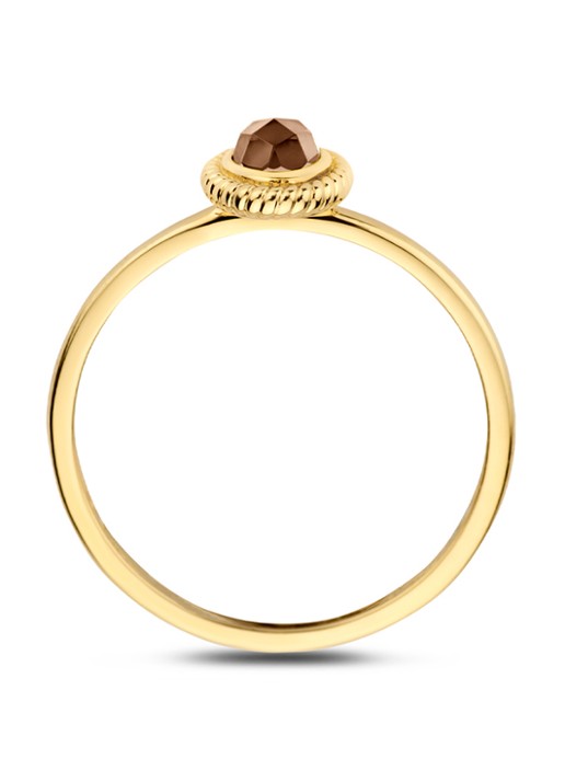 Blush Ring van 14 karaat geelgoud met kristal 1239YBQ  - voorkant 2 geelgoud