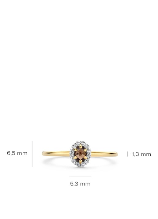 Blush Ring van 14 karaat geelgoud met steen 1258YSQ  - detail 4 geelgoud