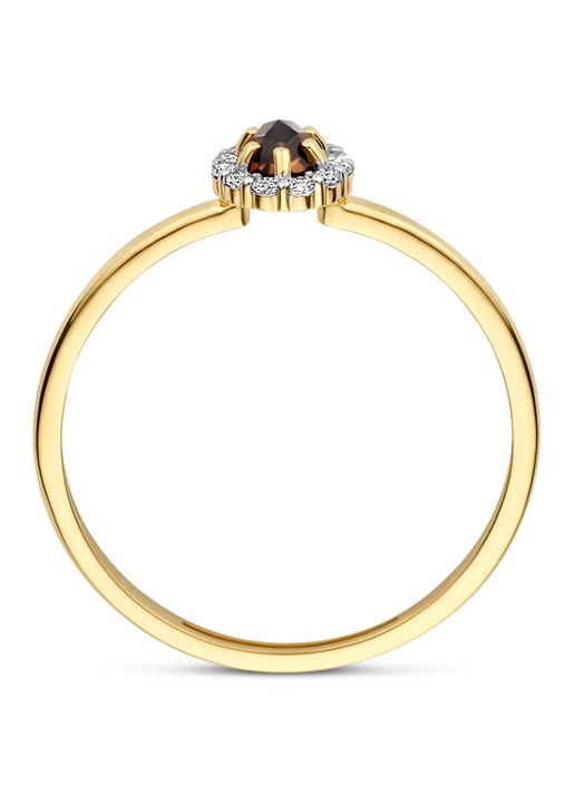 Blush Ring van 14 karaat geelgoud met steen 1258YSQ  - voorkant 2 geelgoud