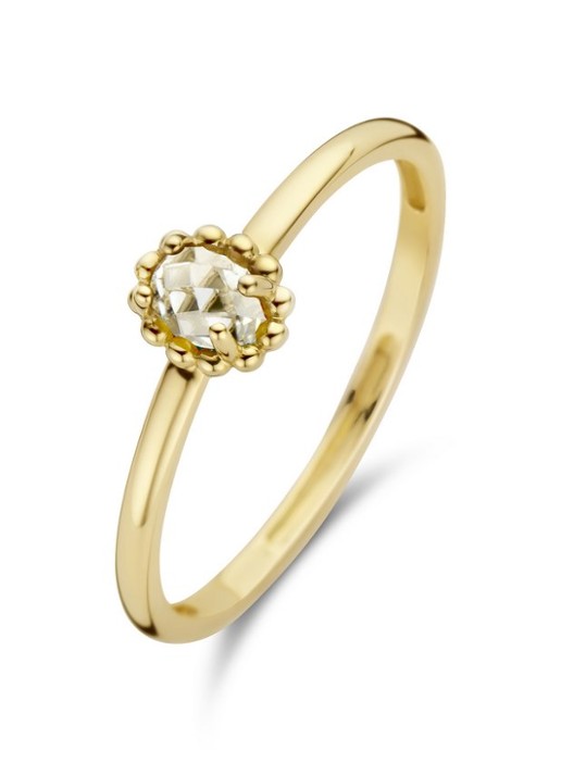 Blush Ring van 14 karaat geelgoud met topaas 1227YWT