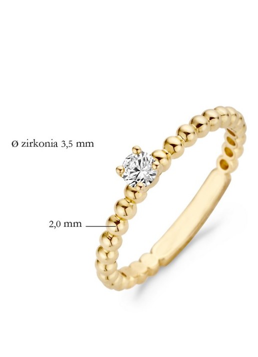 Blush Ring van 14 karaat geelgoud met zirkonia 1111YZI - detail 2 goud