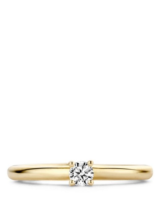 Blush Ring van 14 karaat geelgoud met zirkonia 1112YZI - detail 3 geelgoud
