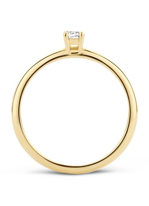 Blush Ring van 14 karaat geelgoud met zirkonia 1112YZI - detail 5 geelgoud