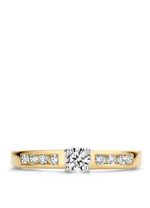 Blush Ring van 14 karaat geelgoud met zirkonia 1125BZI - detail 2 geelgoud