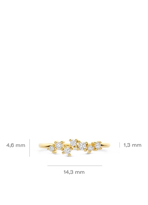 Blush Ring van 14 karaat geelgoud met zirkonia 1267YZI - detail 5 goud