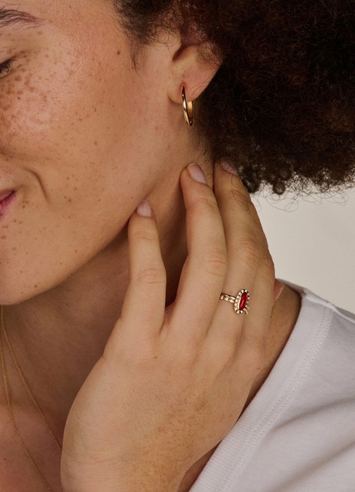 Blush Ring van 14 karaat geelgoud met zirkonia 1268YZI  - voorkant goud