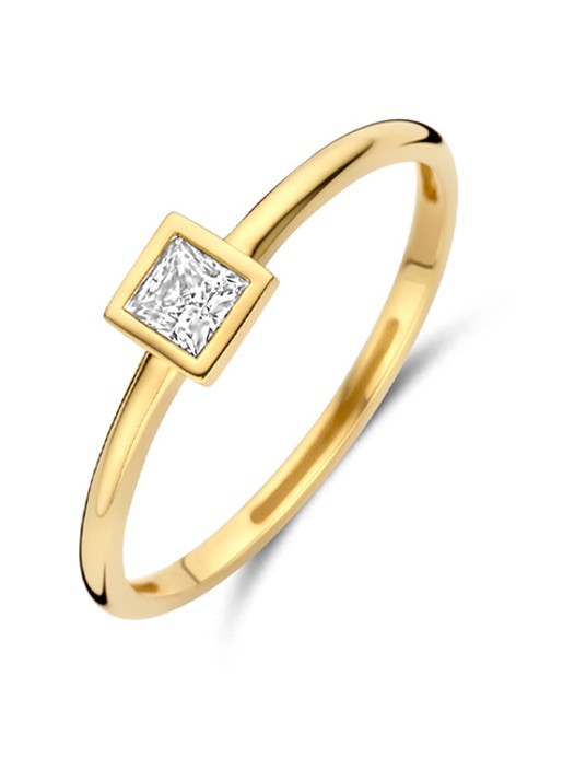 Blush Ring van 14 karaat geelgoud met zirkonia 1274YZI