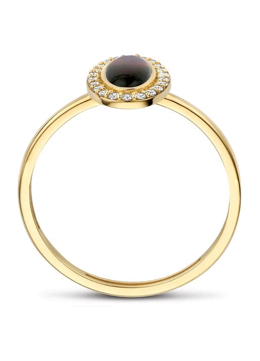 Blush Ring van 14 karaat geelgoud met zirkonia 1279YBQ  - detail 3 geelgoud