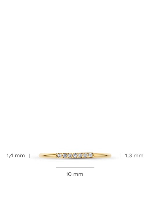 Blush Ring van 14 karaat geelgoud met zirkonia 1290YZI  - detail 5 geelgoud