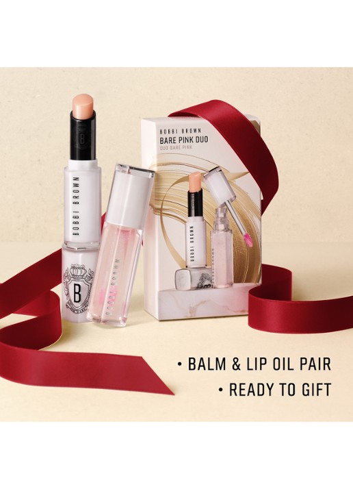 Bobbi Brown Bare Pink Duo Lipgloss en lippen balsem set - make-up set - detail 6 bare pink