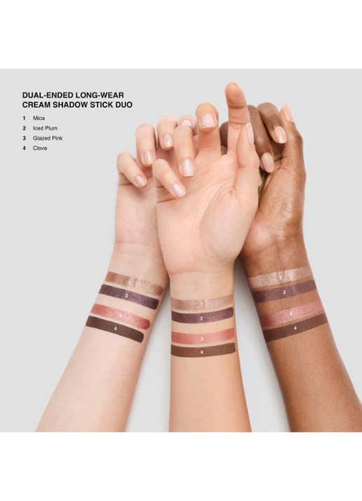 Bobbi Brown Dual-Ended Long-Wear Cream Shadow Stick Duo - oogschaduwstick set - detail 5 mica / iced plum / glazed pink / clove