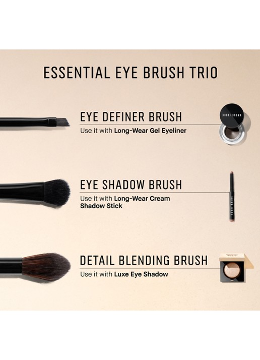 Bobbi Brown Essential Eye Brush Trio Essentiële set van 3 oogkwasten - make-up set - detail 2 undefined