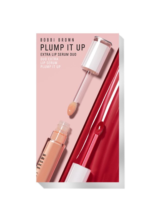 Bobbi Brown Plump It Up Extra Lip Serum Duo - Limited Edition  - voorkant 2 bare honey / bare raspberry