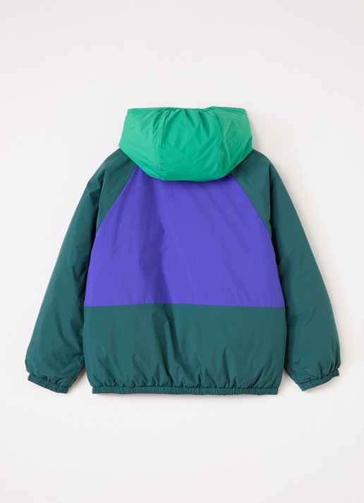 BOBO CHOSES Almost Moire reversible gewatteerd jack - achterkant 4 donkerblauw