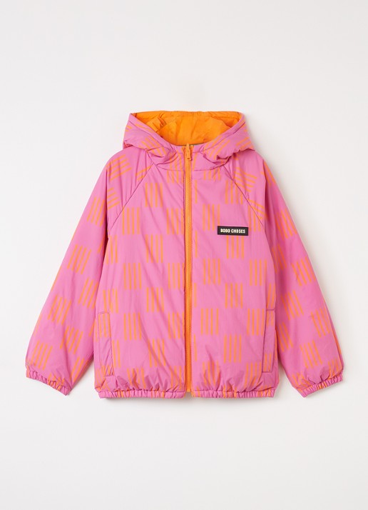 BOBO CHOSES Almost Moire reversible jack - voorkant 3 roze