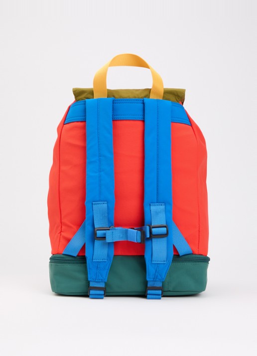 BOBO CHOSES Beast Tag rugzak met colour blocking - achterkant 2 rood