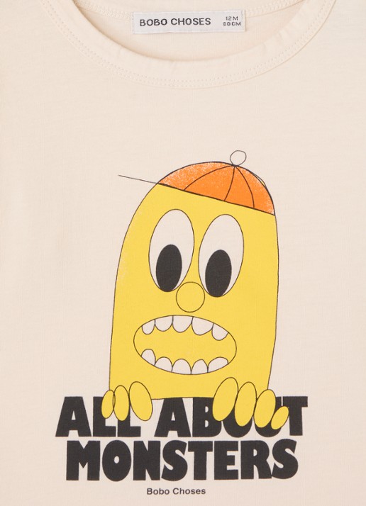BOBO CHOSES Bigtooth Lemon longsleeve met print - detail 3 gebroken wit