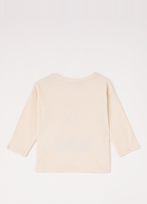 BOBO CHOSES Bigtooth Lemon longsleeve met print - voorkant 2 gebroken wit