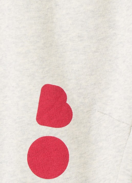 BOBO CHOSES Bolder straight fit joggingbroek met logoprint - detail lichtgrijs