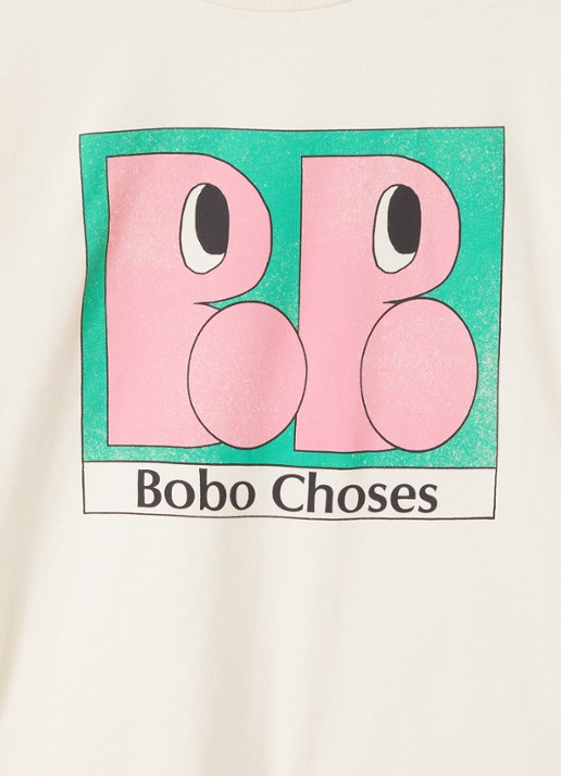 BOBO CHOSES Booo longsleeve met logoprint - detail lichtroze