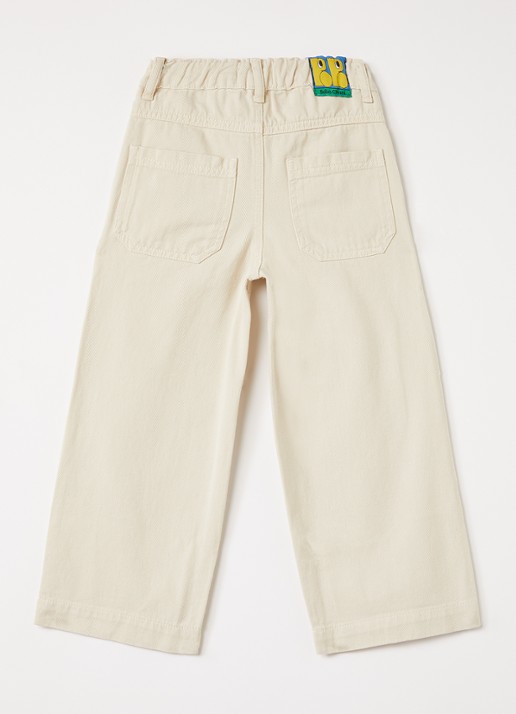 BOBO CHOSES Everyday Ghosts loose fit chino met print - voorkant 2 beige