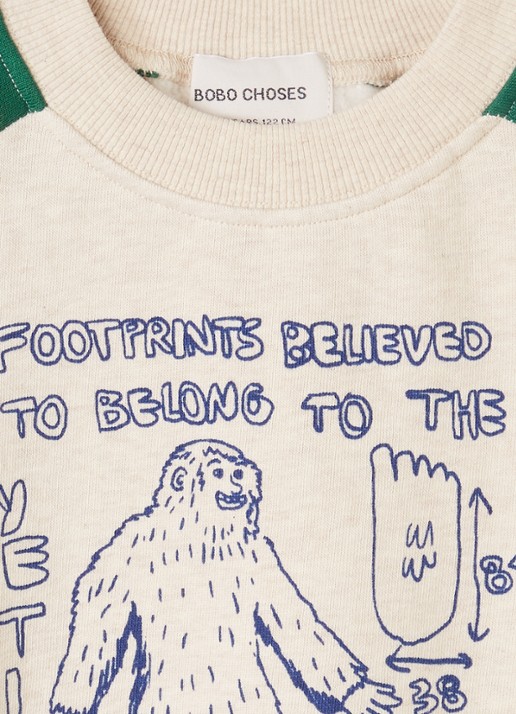 BOBO CHOSES Footish sweater met print - detail 3 beige