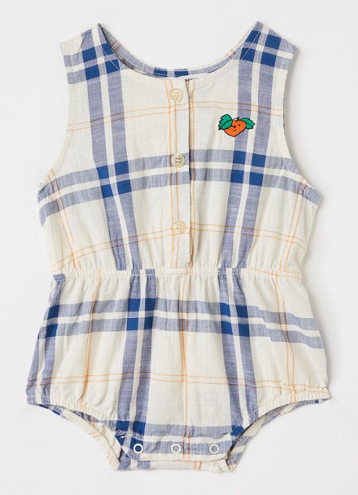 BOBO CHOSES Fun Tartan romper met ruitdessin