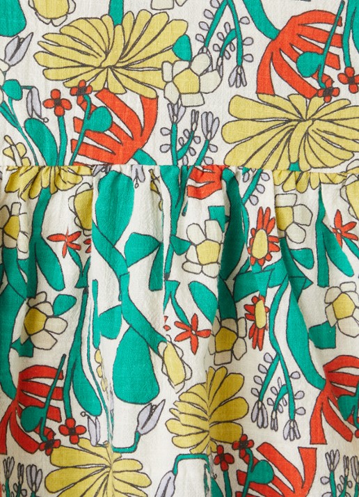 BOBO CHOSES Herbalist jurk met bloemenprint - detail 3 groen