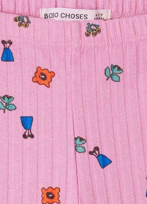 BOBO CHOSES Legging met bloemenprint - detail 3 roze