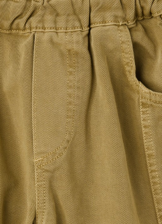 BOBO CHOSES Loose fit broek met logoborduring - detail 3 khaki