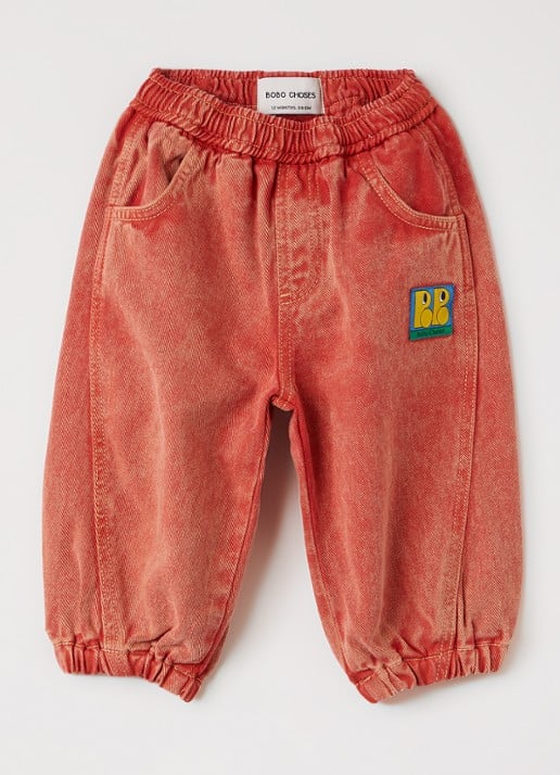 BOBO CHOSES Loose fit jeans met steekzakken - voorkant 2 rood