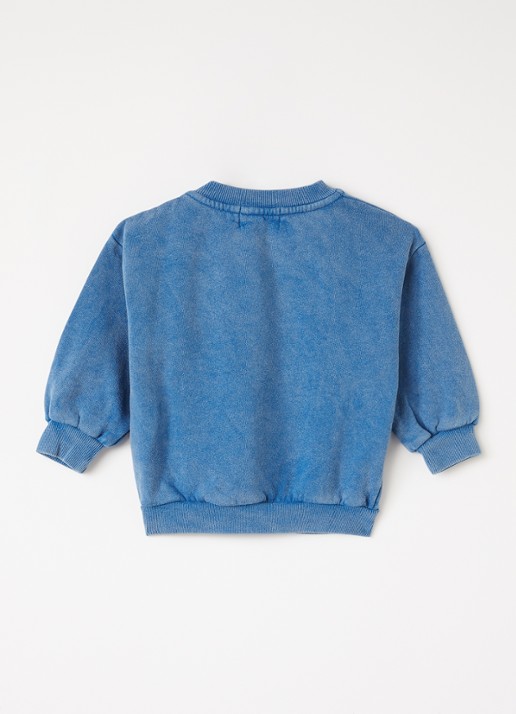 BOBO CHOSES Mush Monster Duo sweater met print  - voorkant 3 blauw