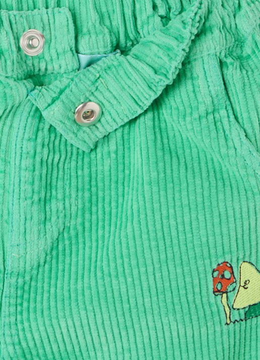 BOBO CHOSES Mush Monsters tapered fit broek van corduroy - detail groen