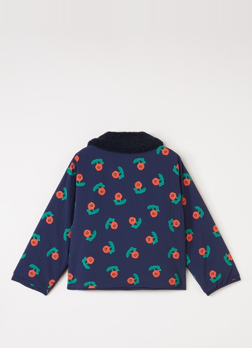BOBO CHOSES Reversible jack met print - achterkant donkerblauw