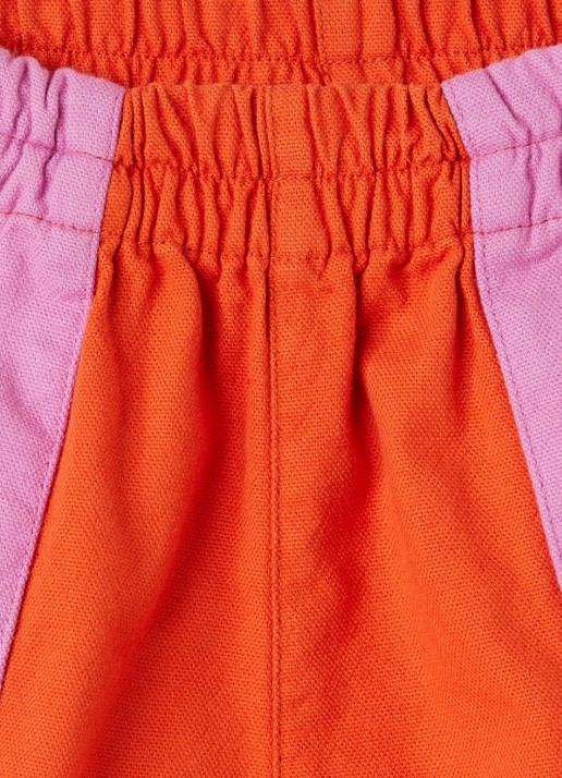 BOBO CHOSES Straight fit korte broek met logo - detail 3 oranje