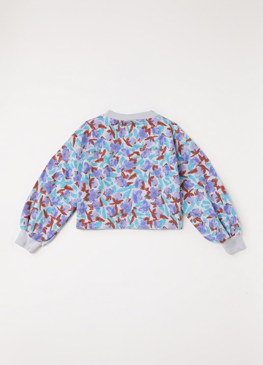 BOBO CHOSES Sweater met bloemenprint - voorkant 3 paars