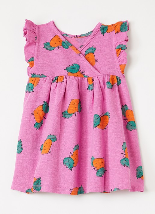 BOBO CHOSES Tangerine jurk met print - voorkant 2 roze