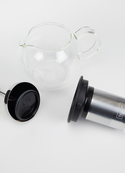 Bodum Assam theepot 1 liter - voorkant 2 transparant