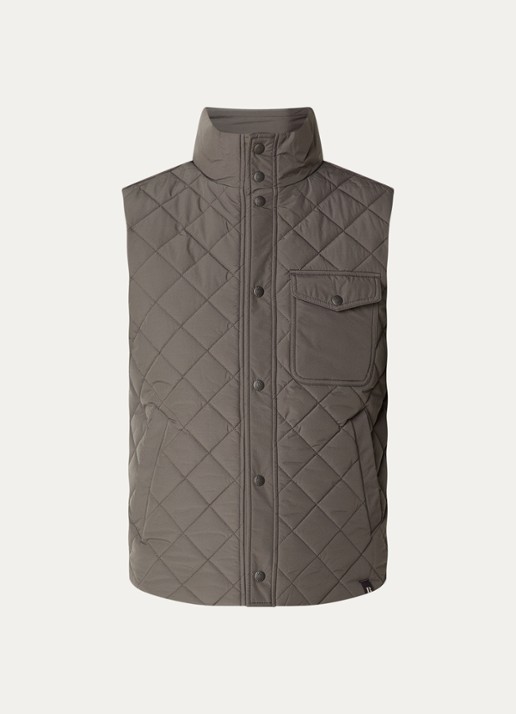 Boggi Milano Bodywarmer met quiltpatroon - voorkant 3 donkergroen