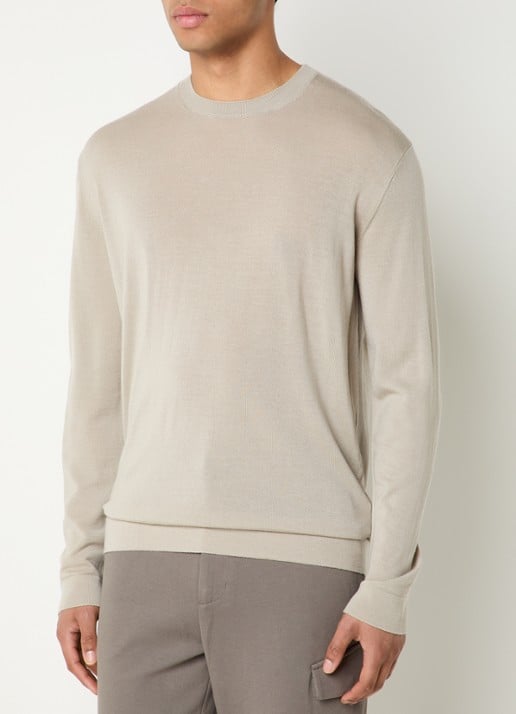Boggi Milano Fijngebreide pullover van wol