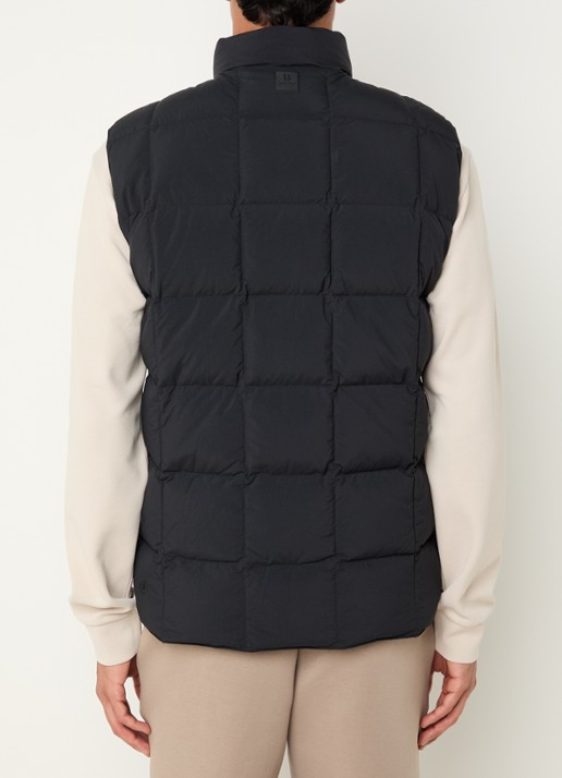 Boggi Milano Gewatteerde bodywarmer met donsvulling - achterkant zwart