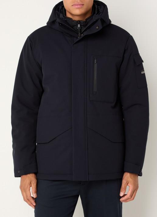 Boggi Milano Gewatteerde parka met capuchon