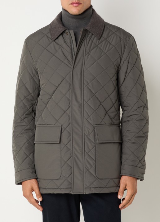 Boggi Milano Jack in wolblend met quilt patroon