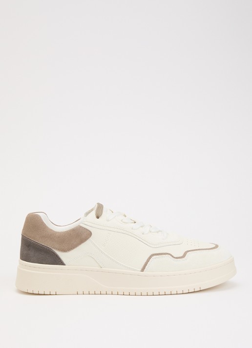 Boggi Milano Journey sneaker van leer met suède details